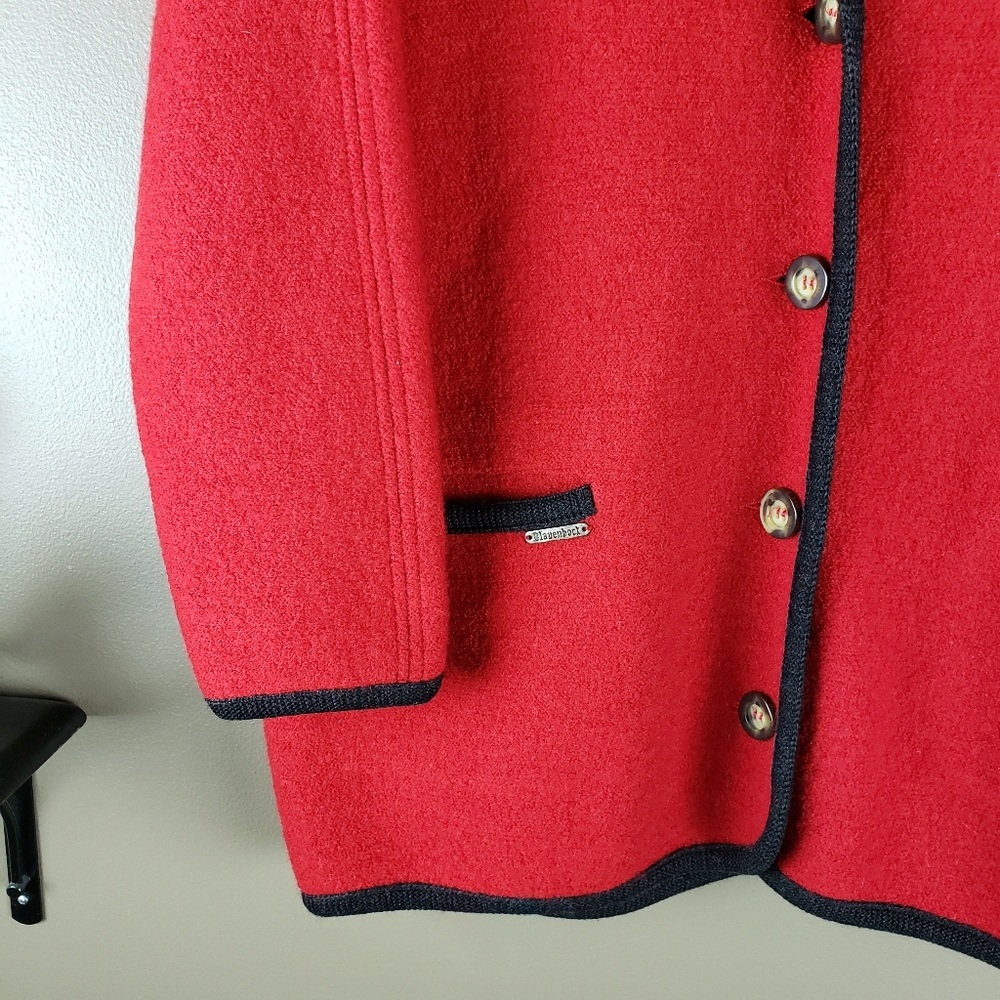 Blauenbock boucle wool vintage blazer jacket coat size 46 - Picture 4 of 16